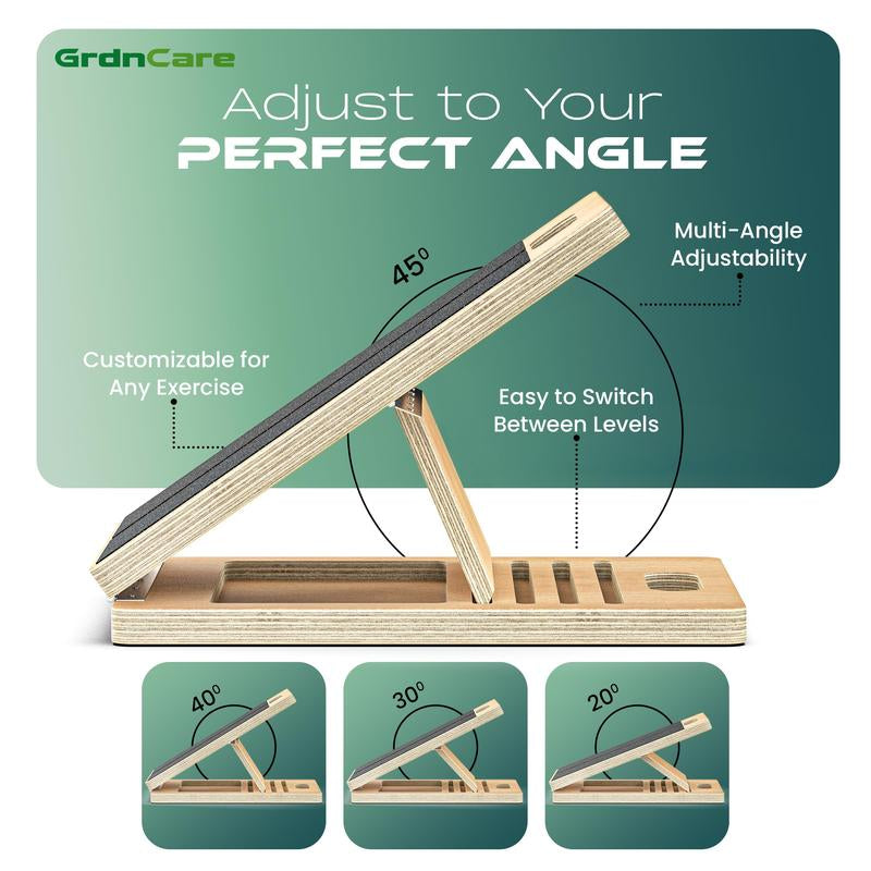 Grdncare Calf Stretcher - Slant Board for Calf Stretching, Wooden, Portable Calf Stretch Board for Physical Support and Reducing Injury Risk