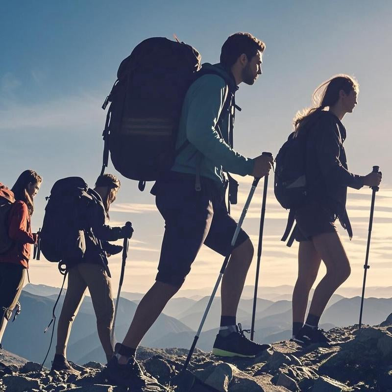 Outdoor Hiking Tools, Multifunctional Trekking Poles, Durable and Retractable