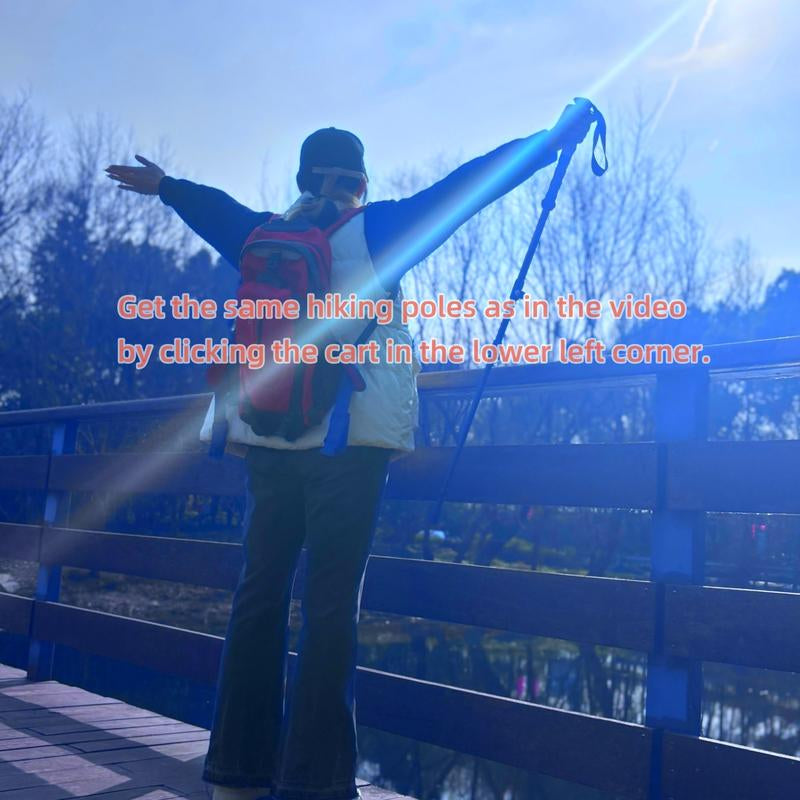 Outdoor Hiking Tools, Multifunctional Trekking Poles, Durable and Retractable